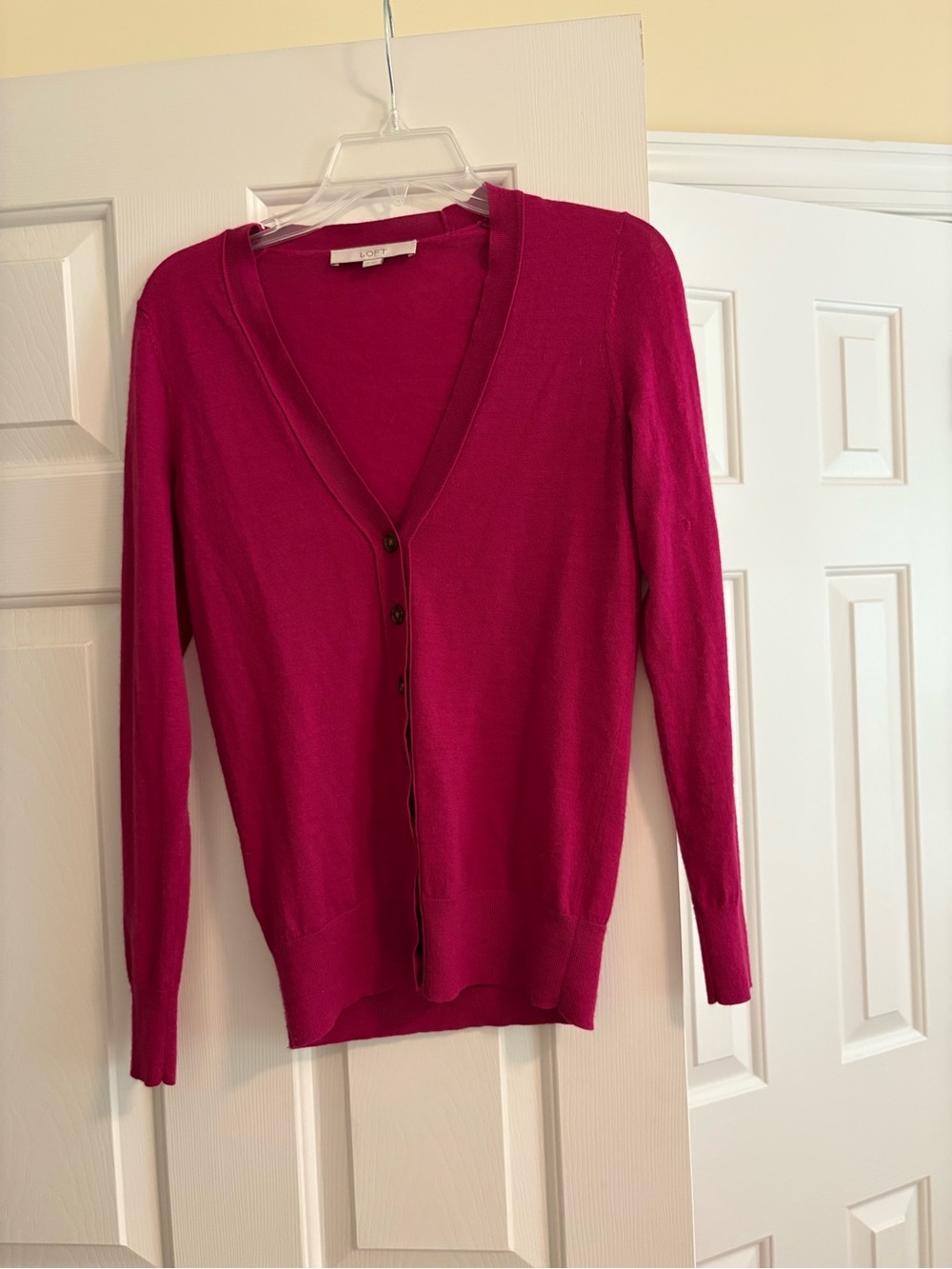 LOFT Women's Magenta, gray and Lavender Button-Front Cardigans - all three - Picture 11 of 11